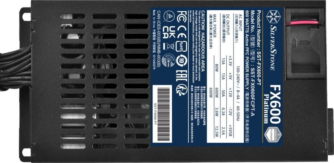 Burim energjie SilverStone FX600 Platinum SST-FX600-PT Inny, 600W