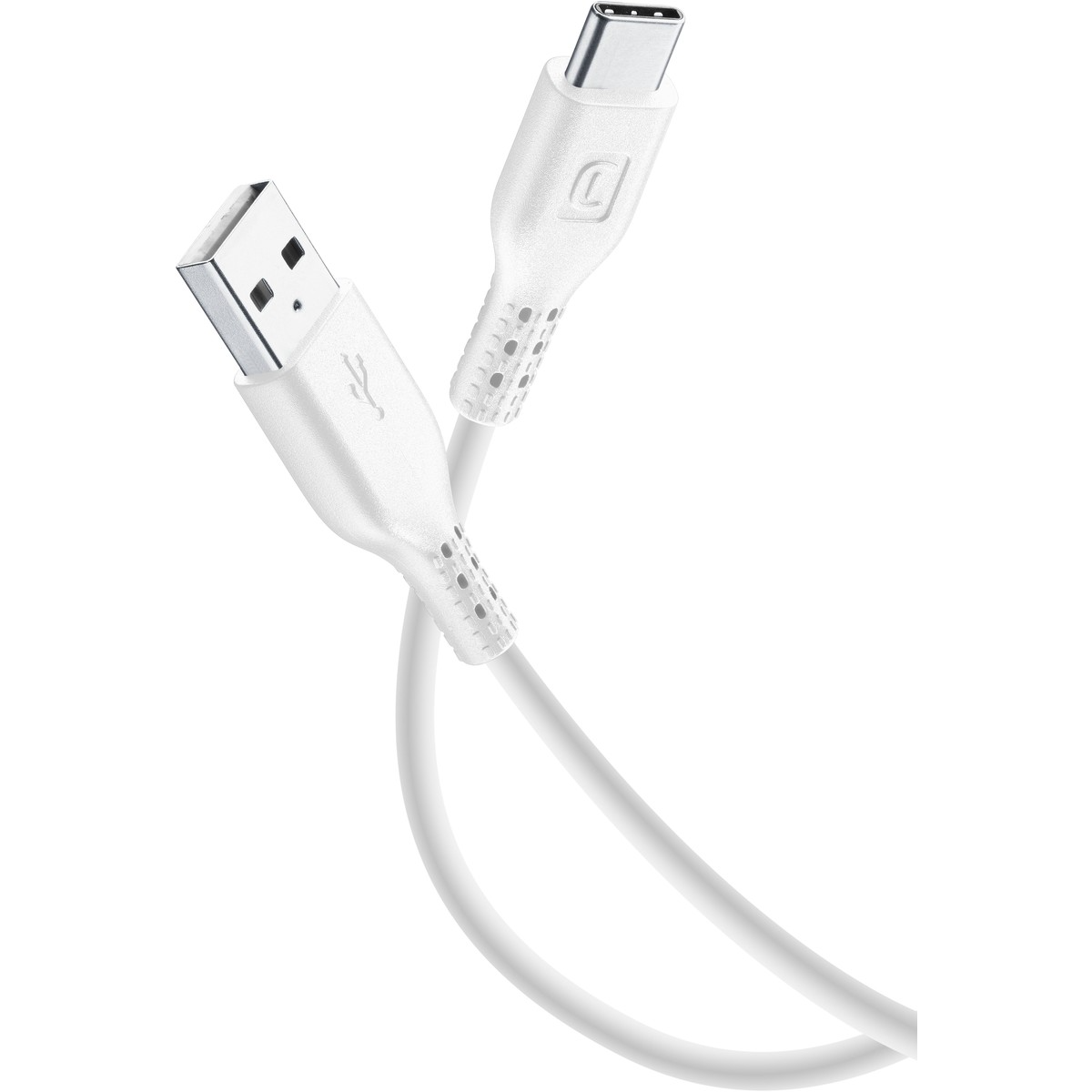 Kabllo Cellularline USBDATACUSBA-CW, USB-A/Type-C, 1..2m, e zezë
