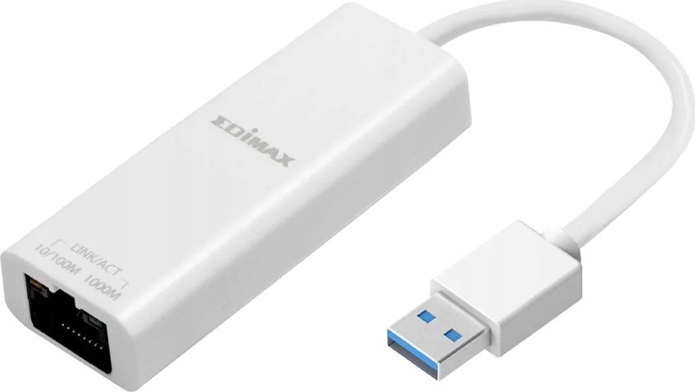Adap­ter rrjeti Edimax EU-4306 V2, USB A në Gigabit Ethernet, 1000 Mbps, i bardhë