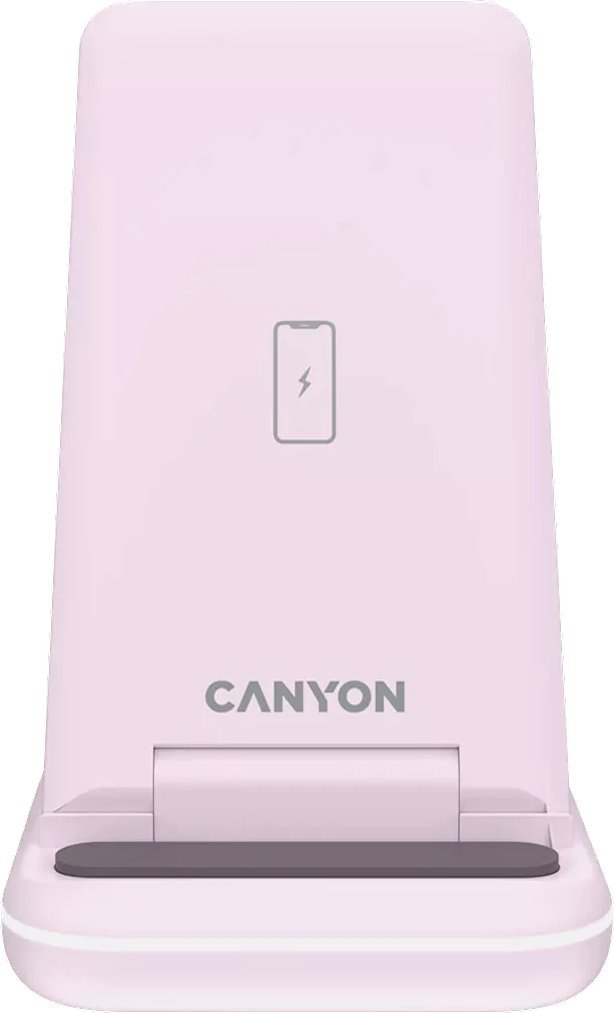 Stacion karikimi Canyon WS-304, karikues wireless 3 në 1, karikim i shpejtë, rozë