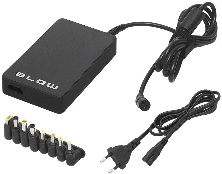 Karikues universal laptopi Blow Automatic, 90W, 8 koka DC, i zi