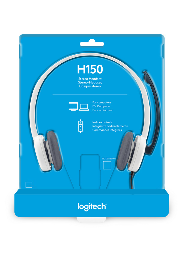 Kufje Logitech H150, me kabllo, të bardha