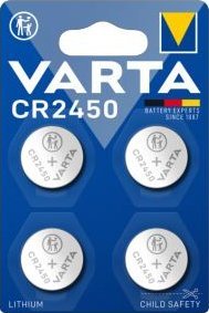 Bateri litium Varta CR2450, 3V, set 4 copë