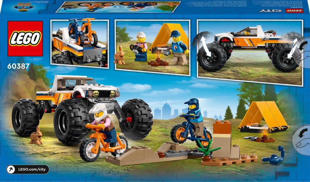 Set LEGO® City 60387 Adventure with 4x4 SUV, 252 pjesë