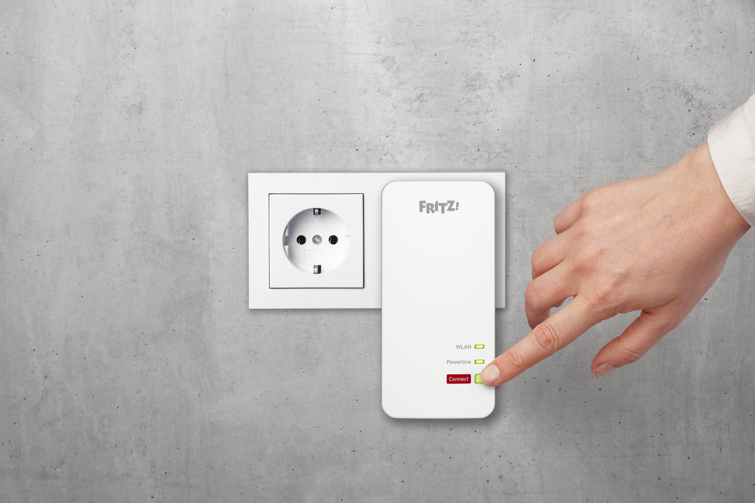 Powerline adapter AVM FRITZ!Powerline 1240 AX, Gigabit, WiFi 6, i bardhë