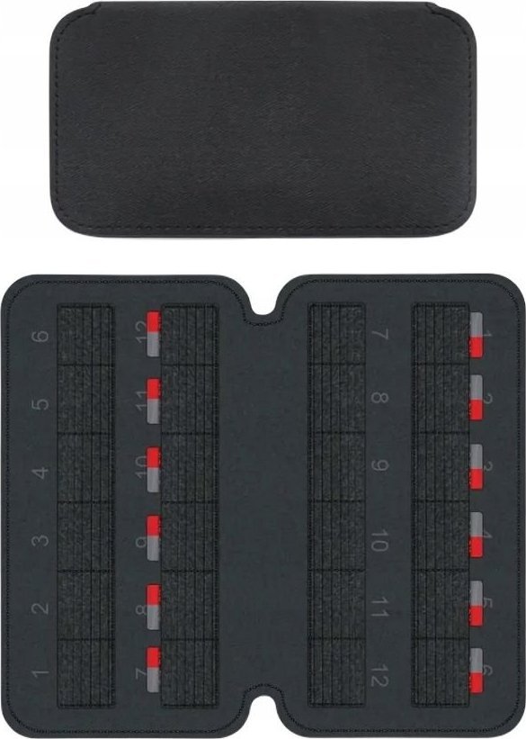 Kuti për MicroSD JYS JYS-SD022, për 24 karta, eco leather, e zezë