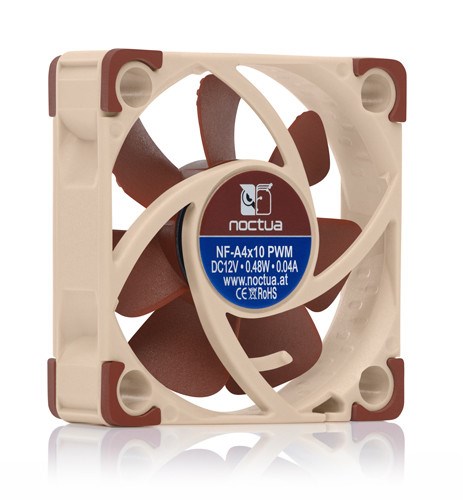 Ftohës Noctua NF A4x10 PWM, 4 cm, i kuq / bezhë