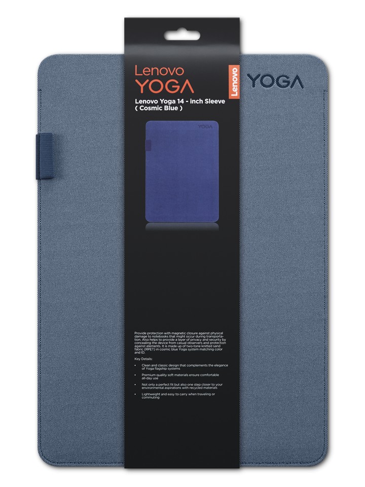 Mbulesë laptopi Lenovo Yoga, 14", poliester, blu kozmike