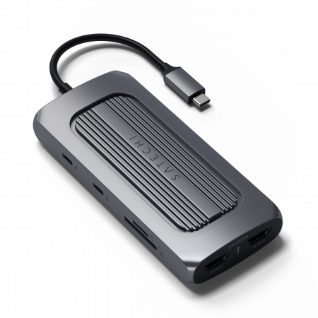 Përshtatës Satechi Aluminium USB-C Multiport MX, i hirtë
