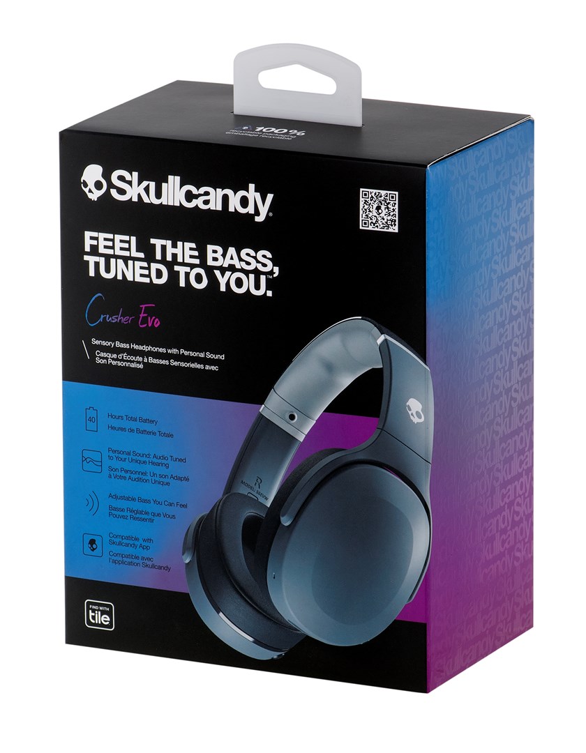 Kufje Skullcandy Crusher Evo, Wireless, të hirta