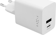 Karikues muri Fixed PD Rapid Charge Mini, 45W, USB C dhe USB A, i bardhë