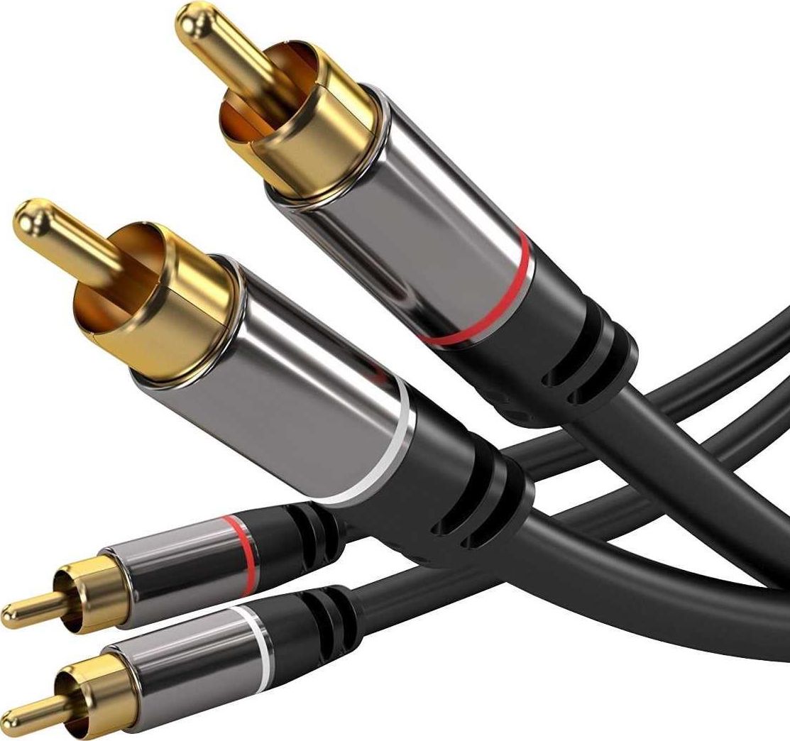 Kabllo audio PremiumCord RCA x2 në RCA x2, 1.5m, e zezë