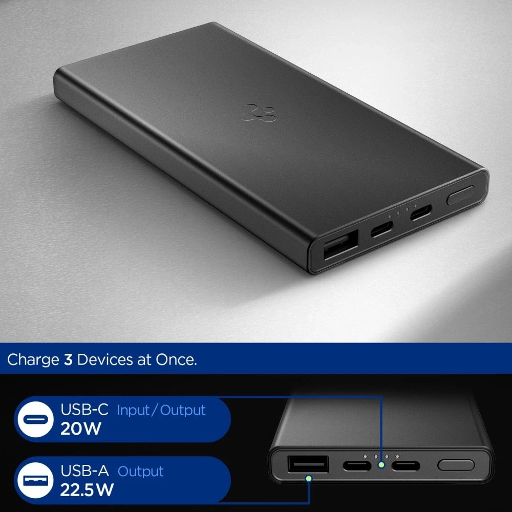 Powerbank Spigen Essential EA2210, 10000mAh, 22.5W, i zi
