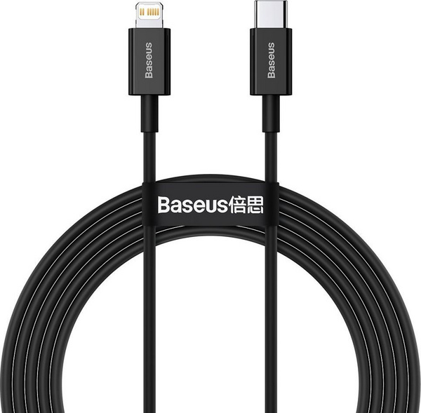 Kabllo BASEUS Superior Series USB-C - Lightning, 20W, 2m, e zezë