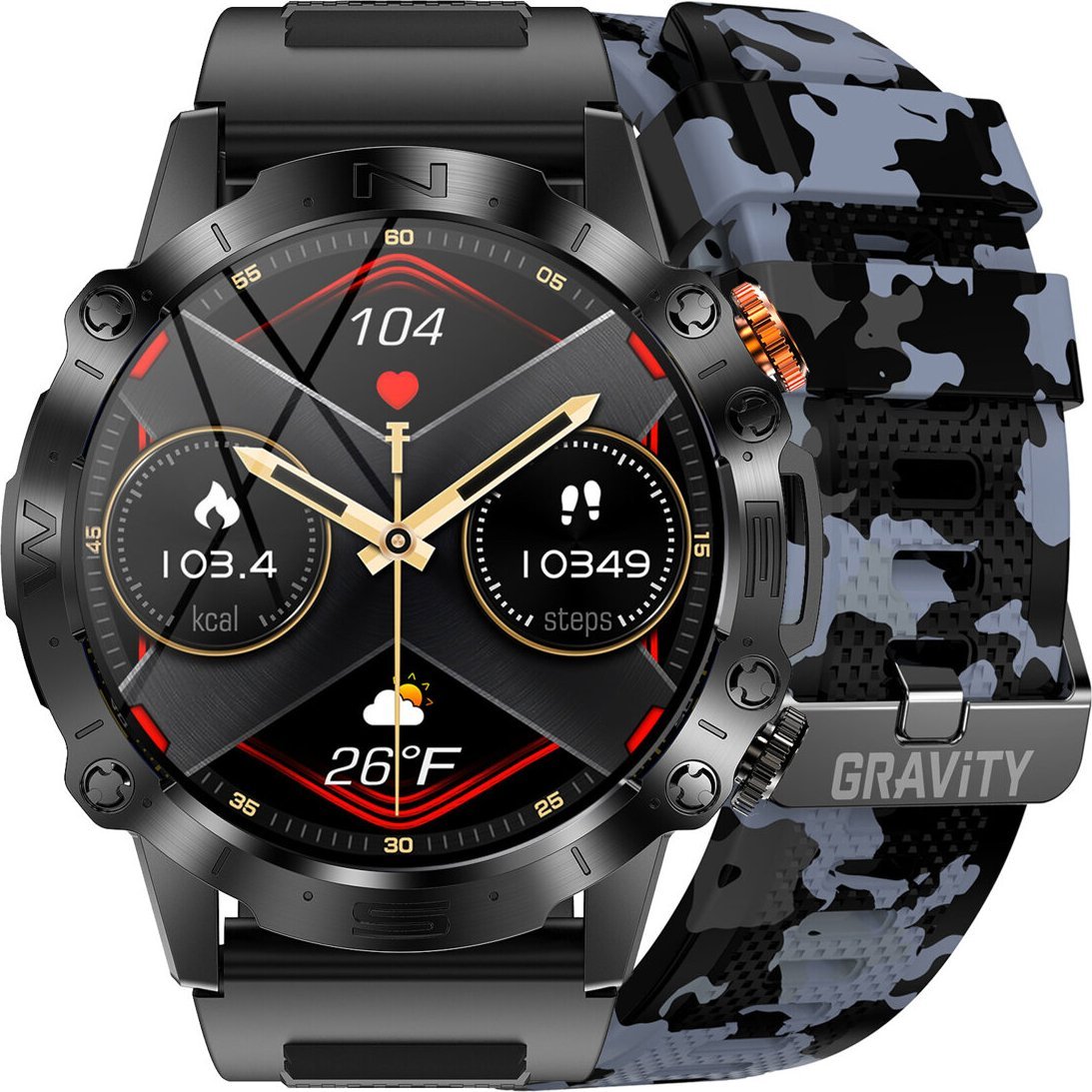 Smartwatch Gravity GT20-5, 1.43" AMOLED, Bluetooth, i zi