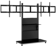 Stendë televizori HAGOR Pro-Tower L Dual, 55"-65", kapacitet 2x55kg, e zezë