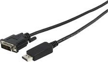 Kabllo DisplayPort në DVI Fujitsu, 0.40 m, e zezë