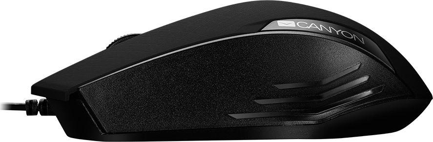Maus Canyon CNE-CMS02B, me kabllo, USB, i zi