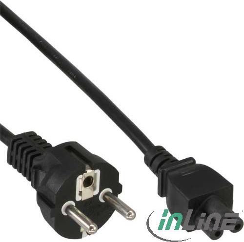 Kabllo rryme InLine Schuko C5, 3m, e zezë