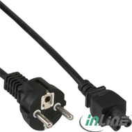 Kabllo rryme InLine Schuko C5, 3m, e zezë