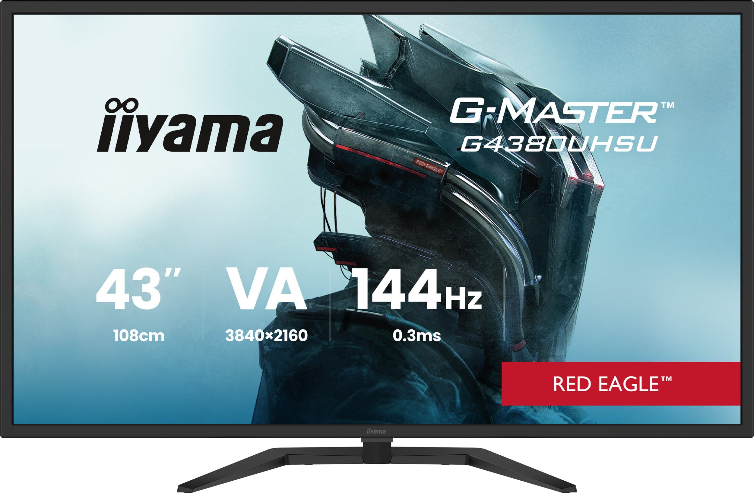 Monitor gaming Iiyama G-MASTER G4380UHSU-B2, 43", 4K UHD, i zi
