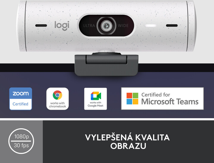 Ueb kamerë Logitech Brio 500, e bardhë