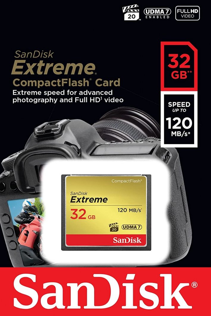 Kartë memorie SanDisk Extreme Compact Flash, 32 GB