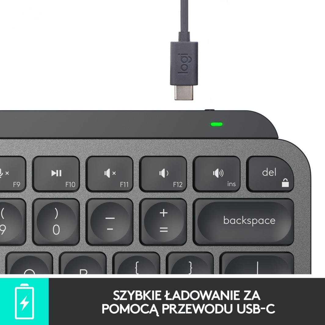 Tastierë Logitech MX Keys Mini (920-010498), US, pa kabllo, e hirtë