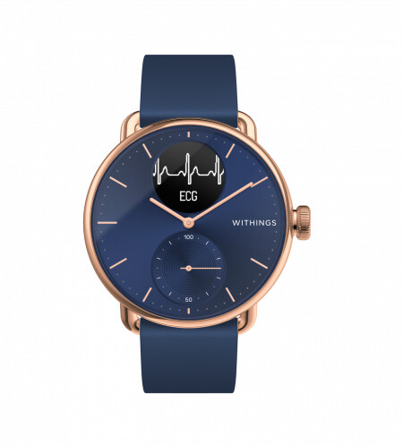 Orë smart Withings Scanwatch 38mm, Rose Gold Blue