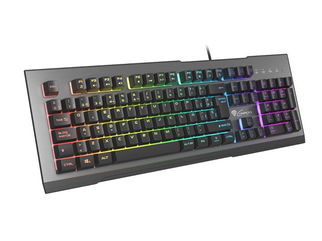 Tastierë lojërash GENESIS Rhod 500 RGB, USB, QWERTY, e zezë/e hirtë