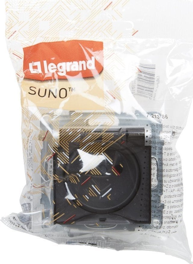 Prizë elektrike Legrand SUNO 721386, 16A, IP44, gri alumini