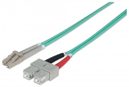 Kabllo rrjeti fiber optike Intellinet 751094, LC në SC, OM3 multimode, 5 m