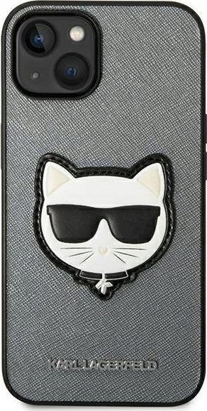 Mbulesë telefon Karl Lagerfeld iPhone 14 Plus Choupette, argjendi