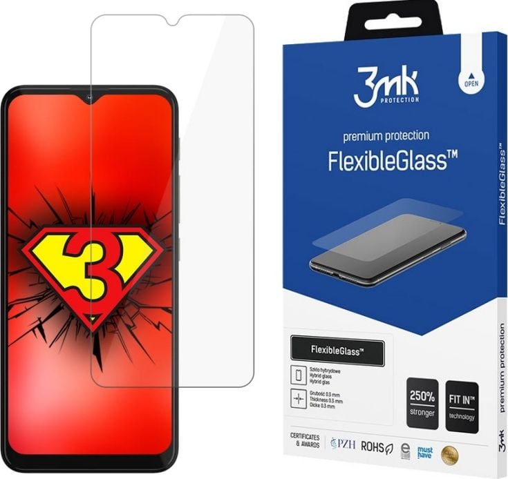 Mbrojtës ekrani 3MK FlexibleGlass për Motorola Moto G10, xham hibrid, rezistent ndaj gërvishtjeve, transparent