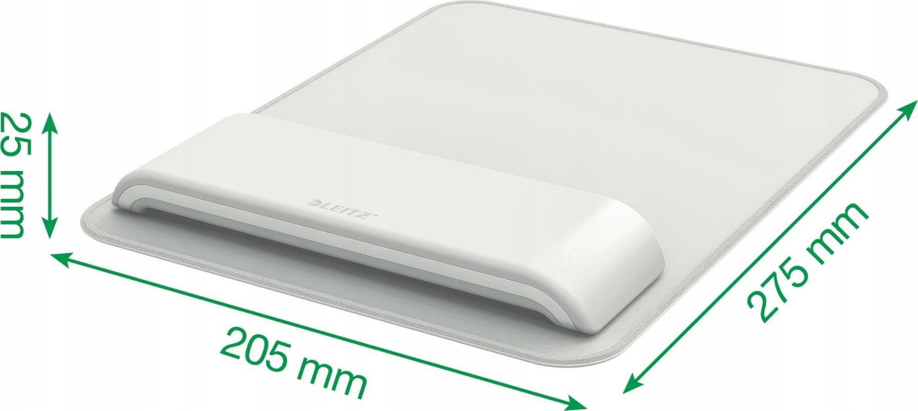 Mousepad ergonomik Leitz Ergo, me mbështetëse kyçi të rregullueshme, gri e çelur