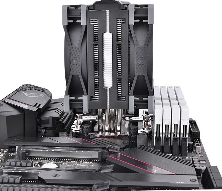 Ftohës CPU Thermaltake Toughair 510, 180W, dy ventilatorë 120mm, gri