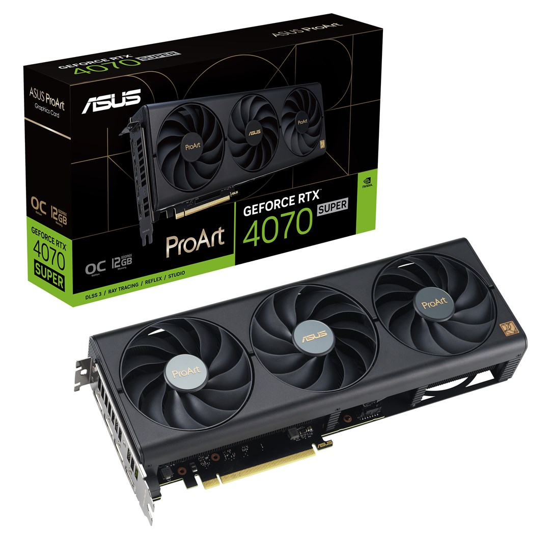 Kartë grafike ASUS ProArt NVIDIA GeForce RTX 4070 SUPER, 12 GB GDDR6X