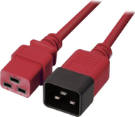 Kabllo zgjatues energjie Lindy IEC C19 në C20, 3m, 16A 250V, e kuqe