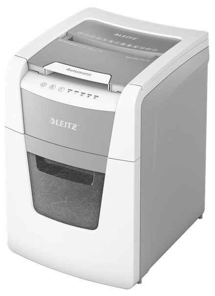 Shredder dokumentesh Leitz Small Office 100, auto 100 fletë, P-4, gri e bardhë