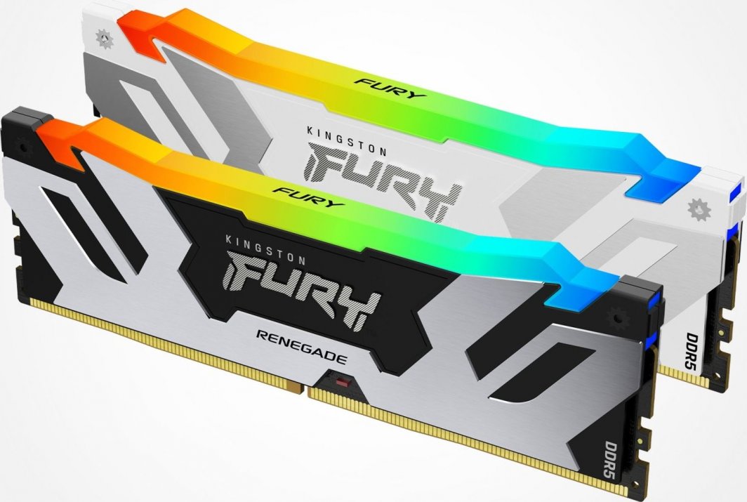 Memorie Kingston Fury Renegade RGB, DDR5, 64 GB, 6400 MHz, CL32, KF564C32RWAK 2-64