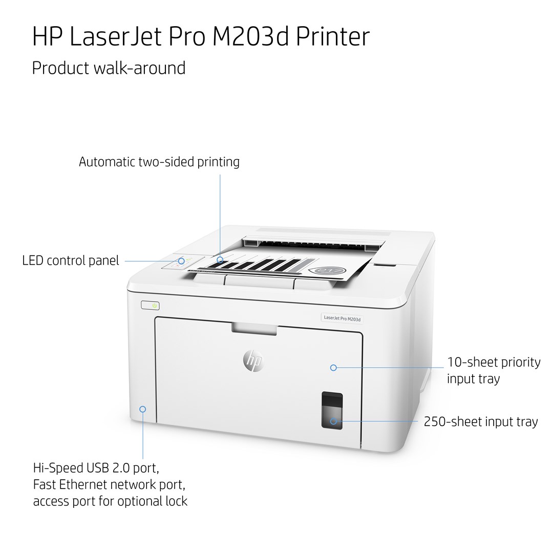 Printer HP LaserJet Pro M203dw, Laser, i bardhë