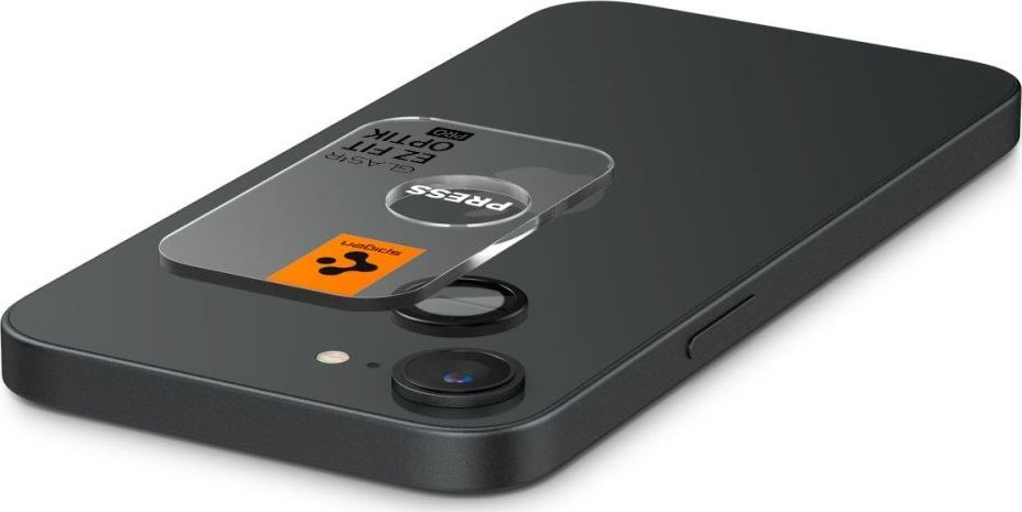 Mbrojtësja e kamerës Spigen Optik Pro Glas.tR EZ Fit, iPhone 16e, 2 copë, e zezë