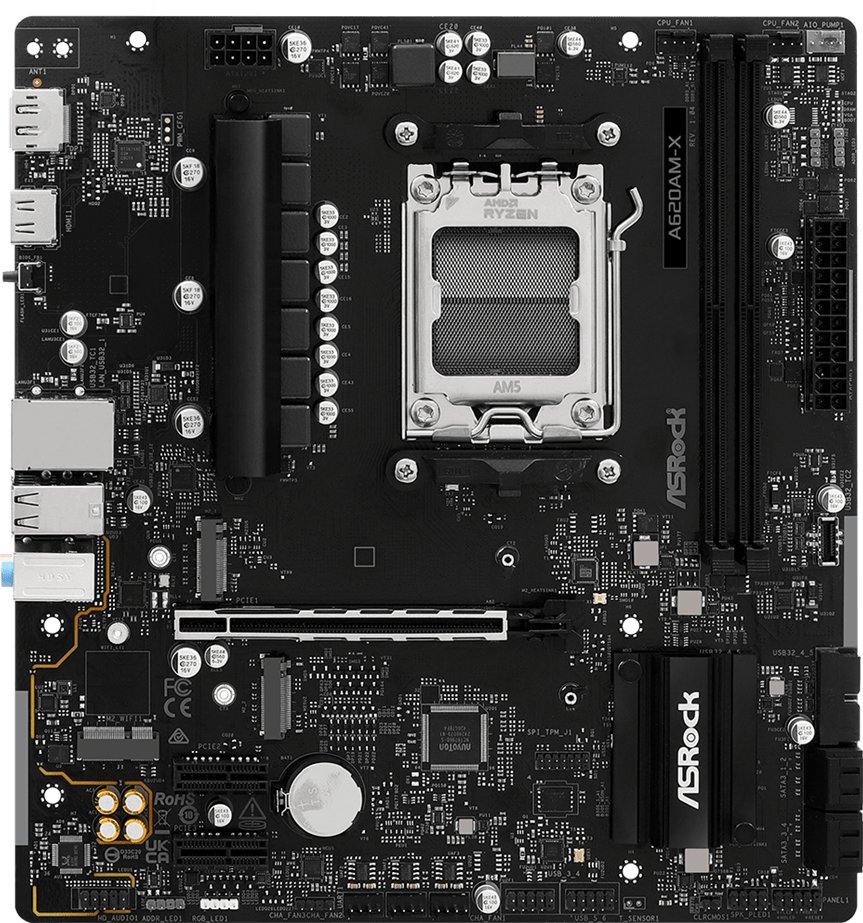 Pllakë amë ASRock A620AM X, DDR5, PCIe 4.0, MicroATX