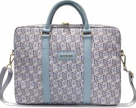 Çantë laptopi Guess Gcube Stripes GUCB15HGCFSEB, 16", blu