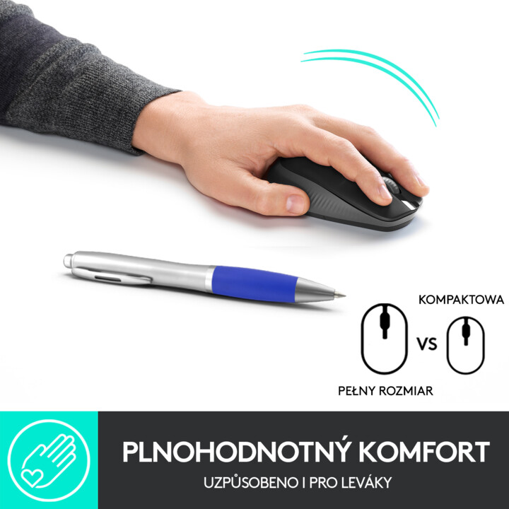 Logitech M190, Глушец црн