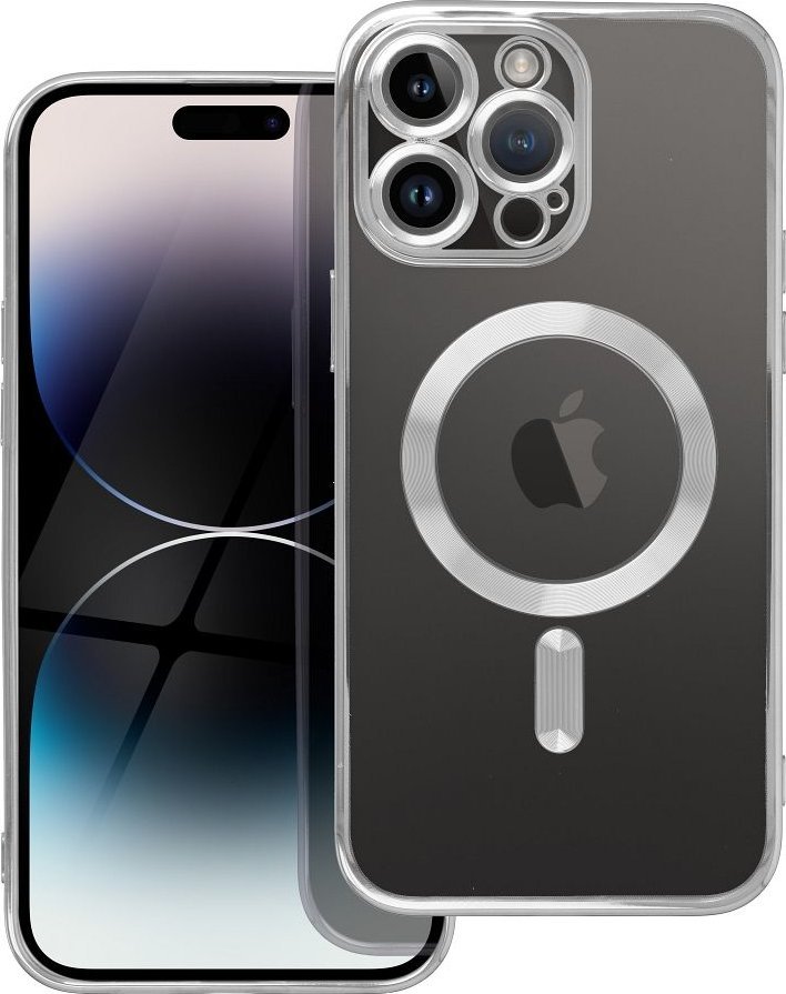 Kllëf silikoni Elektro Mag për iPhone 12 Pro Max, MagSafe, transparent