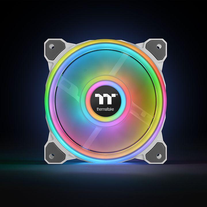 Set ftohësish Thermaltake Riing Quad 14 ARGB CL-F101-PL14SW-A, 3 ftohës + hub, të bardhë