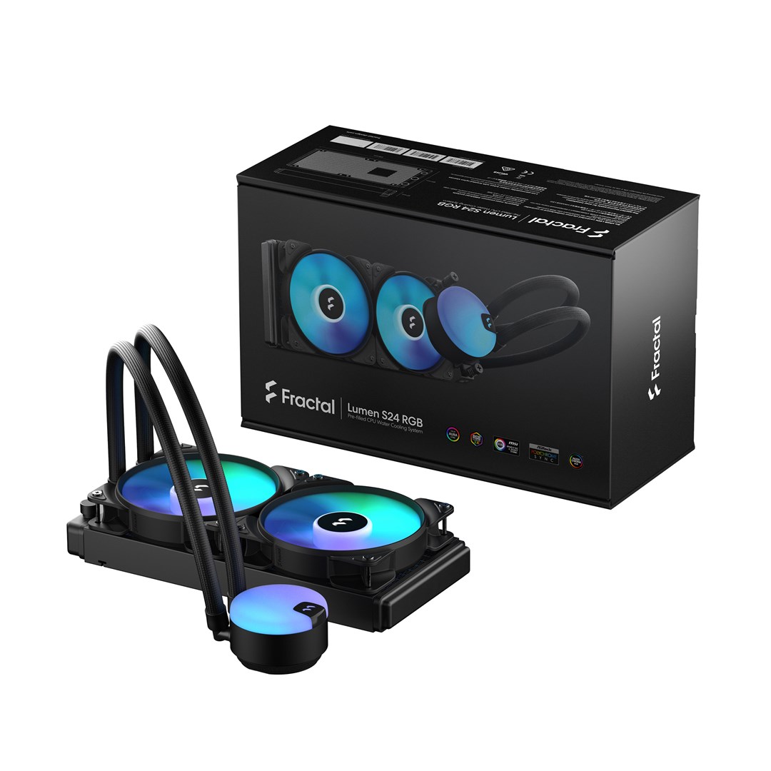 Ftohës me ujë Fractal Design Lumen S24 v2 RGB, 280mm, i zi