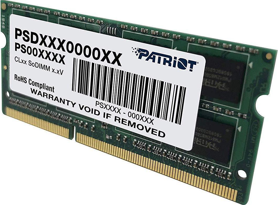 Memorie Ram Patriot Signature, SODIMM, DDR3, 8GB, 1600MHz, CL11 (PSD38G16002S)
