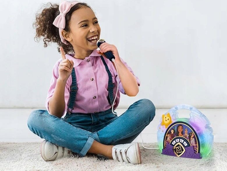 Boombox karaoke Disney Wish, Bluetooth, muzikë e integruar, shumëngjyrëshe